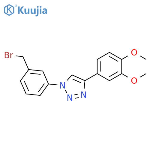 1H-1,2,3-Triazole, 1-[3-(bromomethyl)phenyl]-4-(3,4-dimethoxyphenyl)- structure