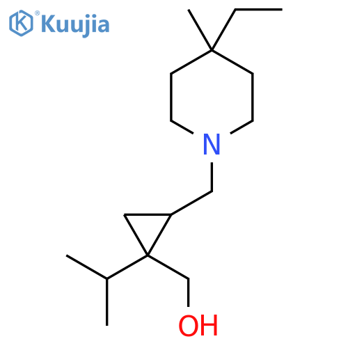 {2-[(4-Ethyl-4-methylpiperidin-1-yl)methyl]-1-(propan-2-yl)cyclopropyl}methanol structure