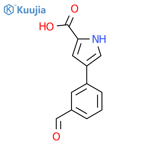 4-(3-formylphenyl)-1H-pyrrole-2-carboxylic acid structure