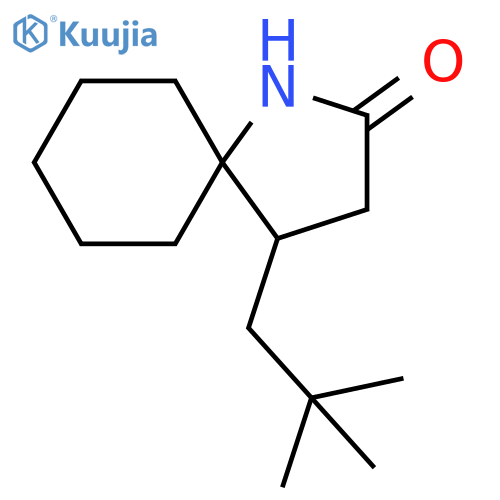 1-Azaspiro[4.5]decan-2-one, 4-(2,2-dimethylpropyl)- structure