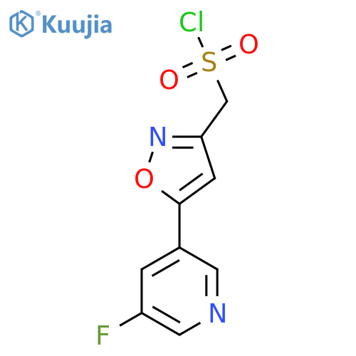 5-(5-fluoropyridin-3-yl)-1,2-oxazol-3-ylmethanesulfonyl chloride structure