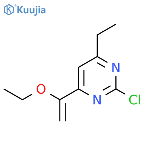 2-Chloro-4-(1-ethoxyethenyl)-6-ethylpyrimidine structure