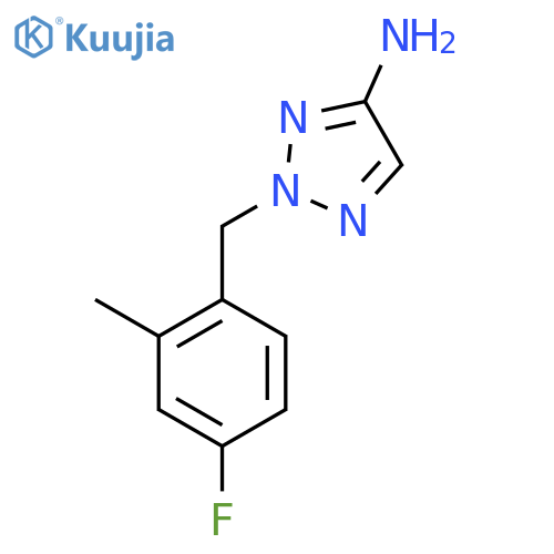 2-(4-fluoro-2-methylphenyl)methyl-2H-1,2,3-triazol-4-amine structure