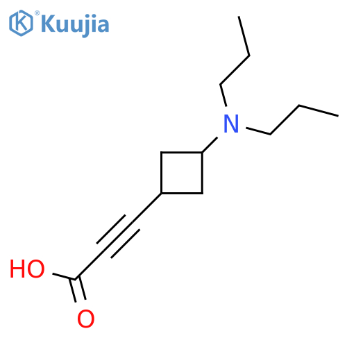 3-[3-(Dipropylamino)cyclobutyl]prop-2-ynoic acid structure