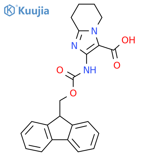 2-({[(9H-fluoren-9-yl)methoxy]carbonyl}amino)-5H,6H,7H,8H-imidazo[1,2-a]pyridine-3-carboxylic acid structure