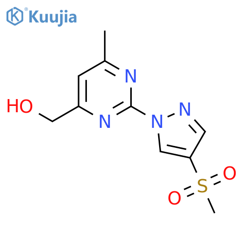 2-(4-methanesulfonyl-1H-pyrazol-1-yl)-6-methylpyrimidin-4-ylmethanol structure