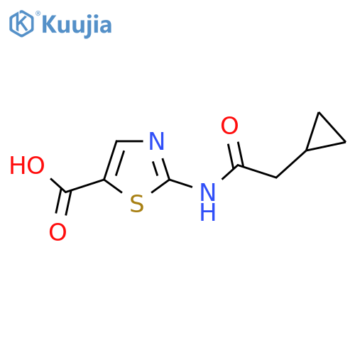2-(2-cyclopropylacetamido)-1,3-thiazole-5-carboxylic acid structure
