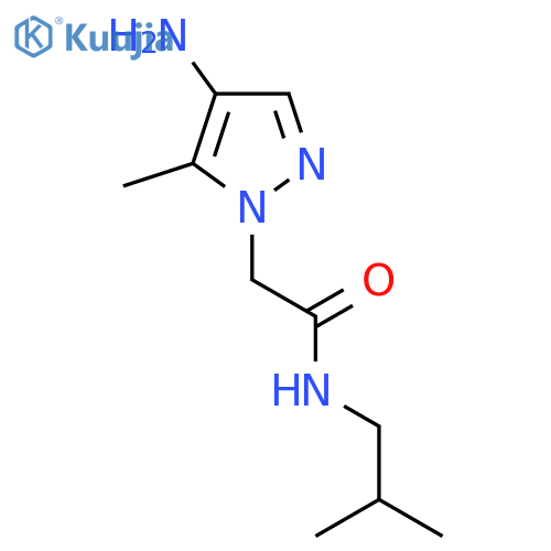 2-(4-amino-5-methyl-1H-pyrazol-1-yl)-N-(2-methylpropyl)acetamide structure