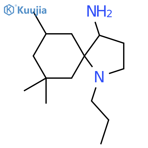 7,7,9-Trimethyl-1-propyl-1-azaspiro[4.5]decan-4-amine structure