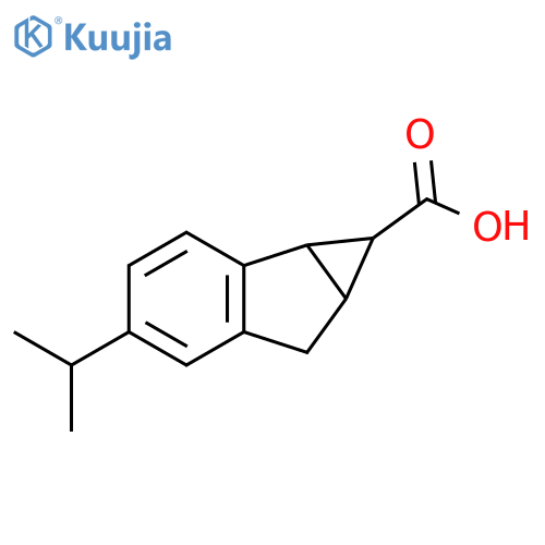 Cycloprop[a]indene-1-carboxylic acid, 1,1a,6,6a-tetrahydro-4-(1-methylethyl)- structure