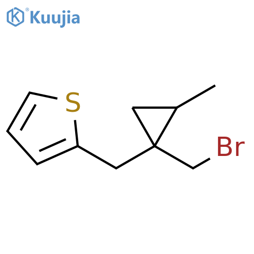 Thiophene, 2-[[1-(bromomethyl)-2-methylcyclopropyl]methyl]- structure