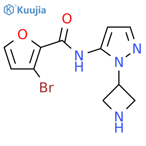 N-1-(azetidin-3-yl)-1H-pyrazol-5-yl-3-bromofuran-2-carboxamide structure