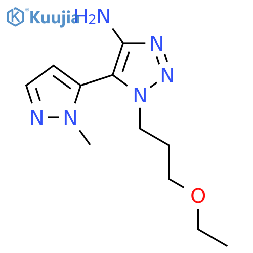 1-(3-ethoxypropyl)-5-(1-methyl-1H-pyrazol-5-yl)-1H-1,2,3-triazol-4-amine structure