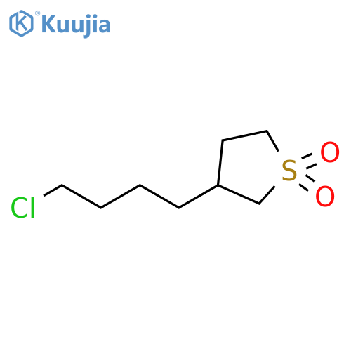 Thiophene, 3-(4-chlorobutyl)tetrahydro-, 1,1-dioxide structure