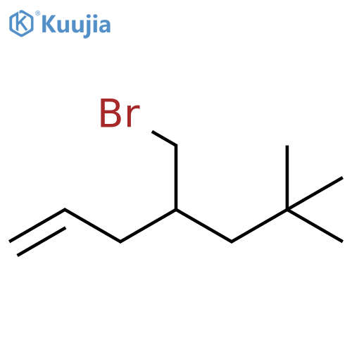 1-Heptene, 4-(bromomethyl)-6,6-dimethyl- structure