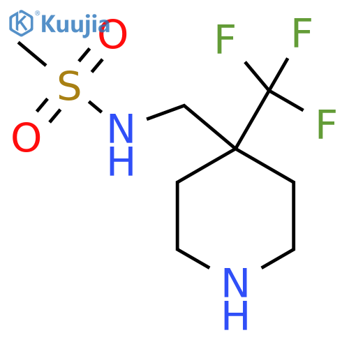 N-[[4-(trifluoromethyl)piperidin-4-yl]methyl]methanesulfonamide structure