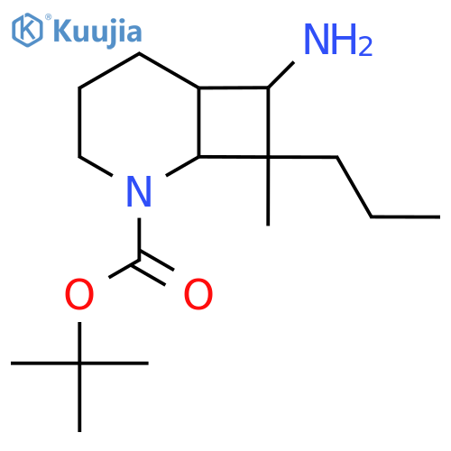Tert-butyl 7-amino-8-methyl-8-propyl-2-azabicyclo[4.2.0]octane-2-carboxylate structure