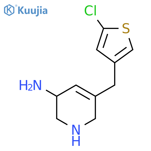 5-[(5-Chlorothiophen-3-yl)methyl]-1,2,3,6-tetrahydropyridin-3-amine structure