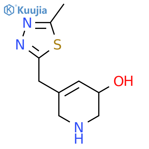 5-[(5-Methyl-1,3,4-thiadiazol-2-yl)methyl]-1,2,3,6-tetrahydropyridin-3-ol structure