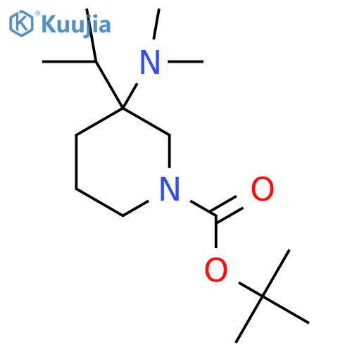 Tert-butyl 3-(dimethylamino)-3-(propan-2-yl)piperidine-1-carboxylate structure