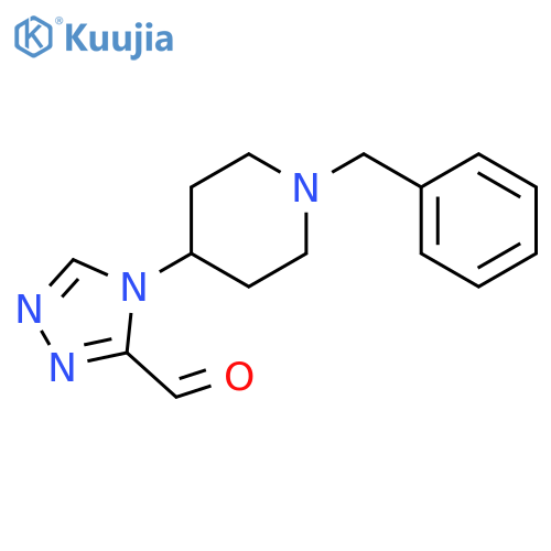 4H-1,2,4-Triazole-3-carboxaldehyde, 4-[1-(phenylmethyl)-4-piperidinyl]- structure
