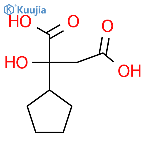 2-cyclopentyl-2-hydroxybutanedioic acid structure