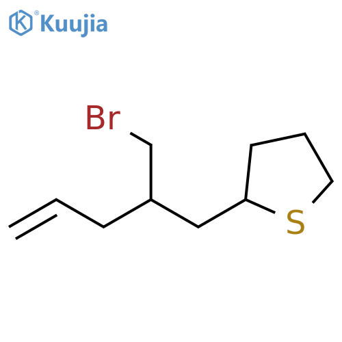 Thiophene, 2-[2-(bromomethyl)-4-penten-1-yl]tetrahydro- structure