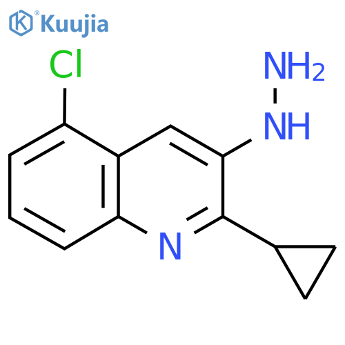 5-Chloro-2-cyclopropyl-3-hydrazinylquinoline structure