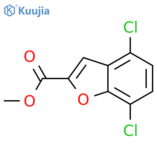 2-Benzofurancarboxylic acid, 4,7-dichloro-, methyl ester structure
