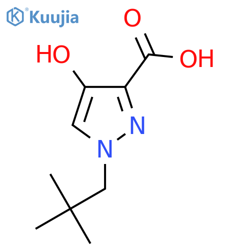 1-(2,2-dimethylpropyl)-4-hydroxy-1H-pyrazole-3-carboxylic acid structure