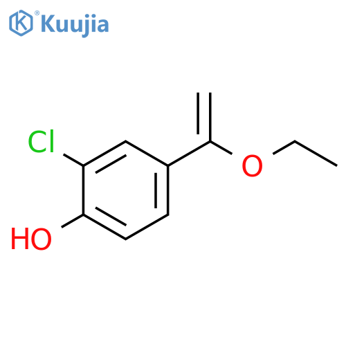Phenol, 2-chloro-4-(1-ethoxyethenyl)- structure