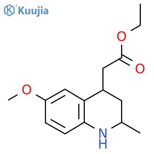ethyl 2-(6-methoxy-2-methyl-1,2,3,4-tetrahydroquinolin-4-yl)acetate structure