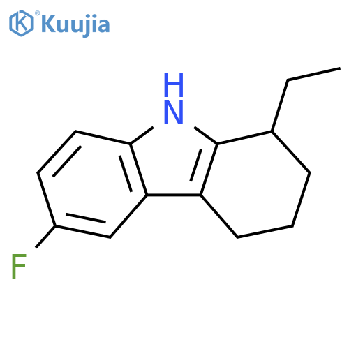 1-ethyl-6-fluoro-2,3,4,9-tetrahydro-1H-carbazole structure