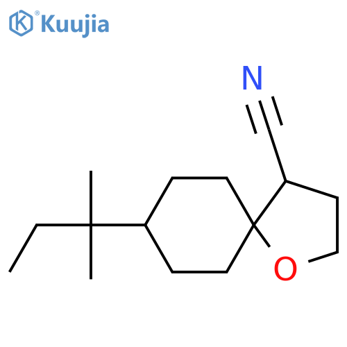 8-(2-Methylbutan-2-yl)-1-oxaspiro[4.5]decane-4-carbonitrile structure