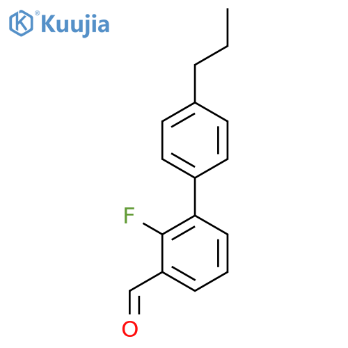2-Fluoro-3-(4-propylphenyl)benzaldehyde structure