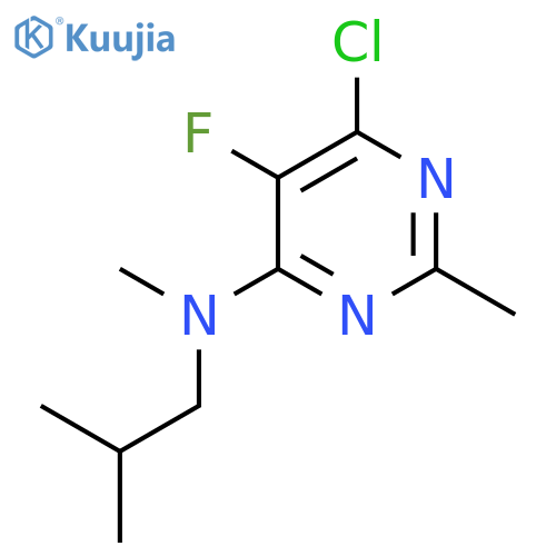 6-chloro-5-fluoro-N,2-dimethyl-N-(2-methylpropyl)pyrimidin-4-amine structure