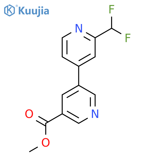 methyl 5-2-(difluoromethyl)pyridin-4-ylpyridine-3-carboxylate structure