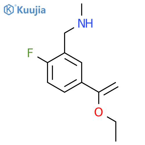 {[5-(1-Ethoxyethenyl)-2-fluorophenyl]methyl}(methyl)amine structure