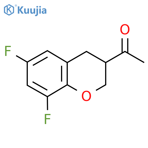 1-(6,8-difluoro-3,4-dihydro-2H-1-benzopyran-3-yl)ethan-1-one structure