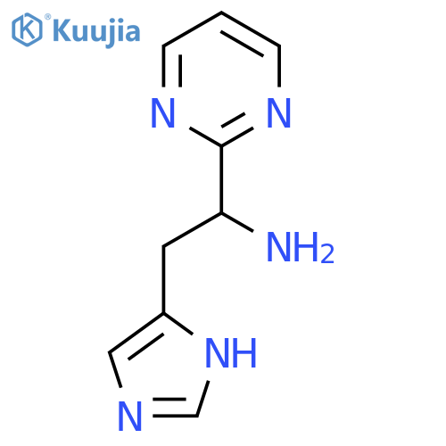 2-(1H-imidazol-4-yl)-1-(pyrimidin-2-yl)ethan-1-amine structure