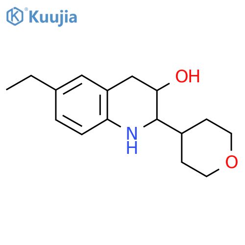 6-Ethyl-2-(oxan-4-yl)-1,2,3,4-tetrahydroquinolin-3-ol structure