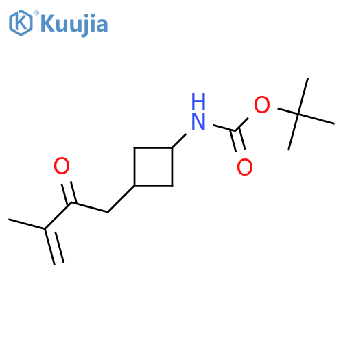 tert-butyl N-[3-(3-methyl-2-oxobut-3-en-1-yl)cyclobutyl]carbamate structure