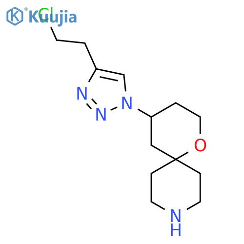 4-4-(2-chloroethyl)-1H-1,2,3-triazol-1-yl-1-oxa-9-azaspiro5.5undecane structure