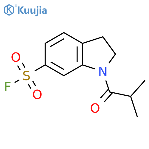 1-(2-methylpropanoyl)-2,3-dihydro-1H-indole-6-sulfonyl fluoride structure