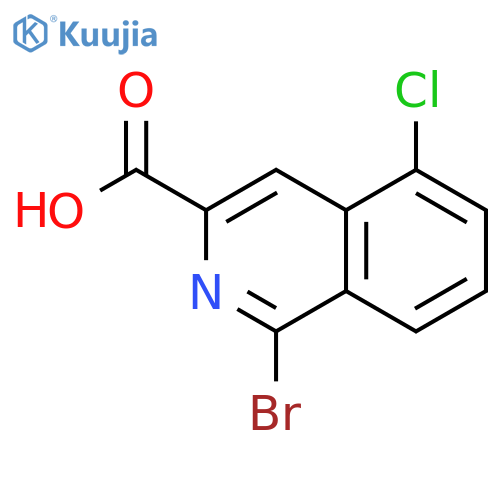 3-Isoquinolinecarboxylic acid, 1-bromo-5-chloro- structure
