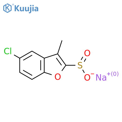 Sodium 5-chloro-3-methyl-1-benzofuran-2-sulfinate structure