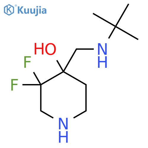4-Piperidinol, 4-[[(1,1-dimethylethyl)amino]methyl]-3,3-difluoro- structure