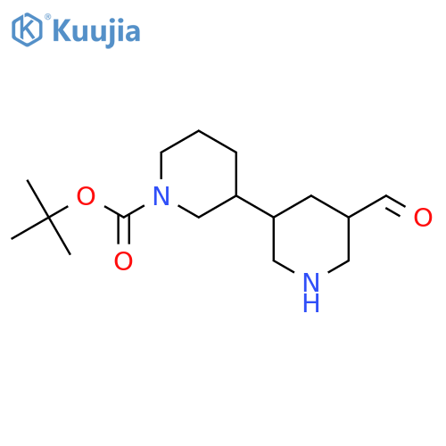 Tert-butyl 3-(5-formylpiperidin-3-yl)piperidine-1-carboxylate structure