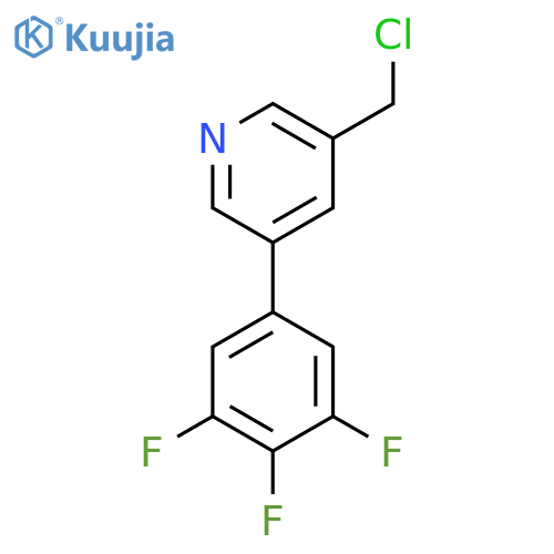 3-(Chloromethyl)-5-(3,4,5-trifluorophenyl)pyridine structure