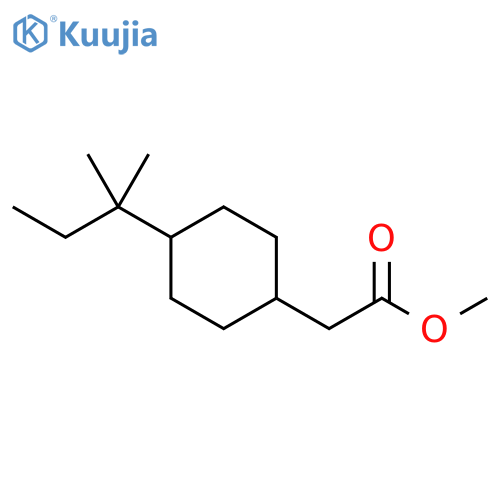 Cyclohexaneacetic acid, 4-(1,1-dimethylpropyl)-, methyl ester structure